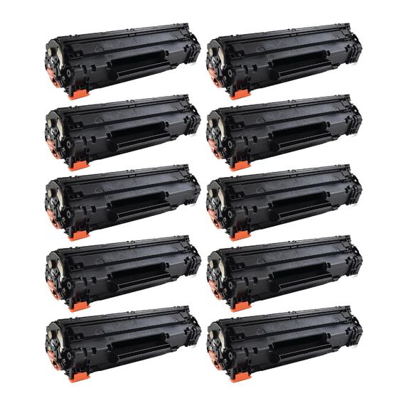 Imagem de 10 Toner Compativel Para  Ce285 285a P1102w M1130 M1132 M1120 P1606