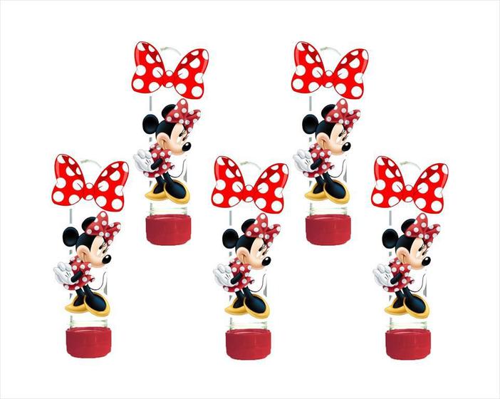 Imagem de 10 tubetes 13cm para doces minnie vermelha