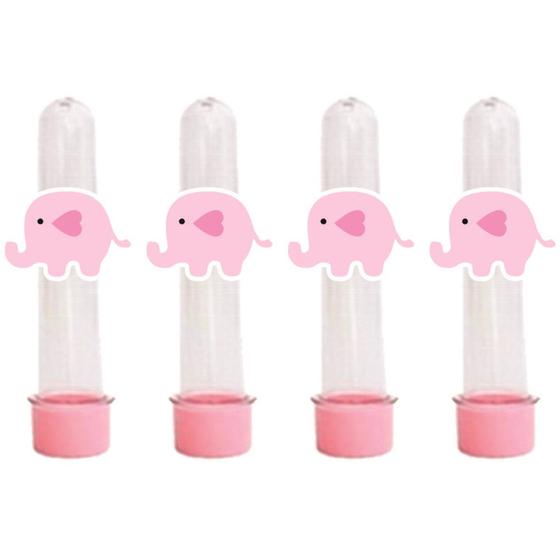 Imagem de 10 Tubetes elefantinho rosa - Envio Imediato