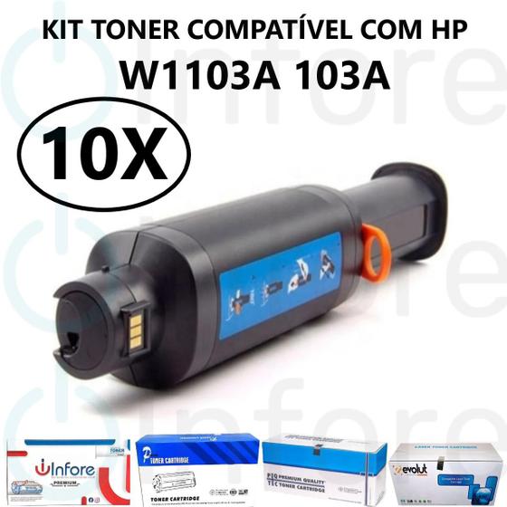 Imagem de 10 Un Toner 103a W1103a P/ 1200A 1200W 1000A 1000W 1000N 1200NW Compatível