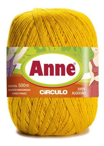 Imagem de 10 Unid Fio Anne 500m Linha Círculo Tricô Crochê Escolha Cor