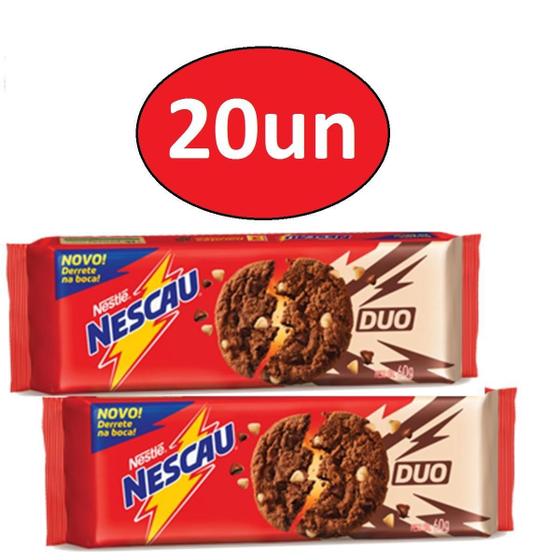 Imagem de 10 Unidades Biscoito Cookies Duo Nescau Nestlé 60G