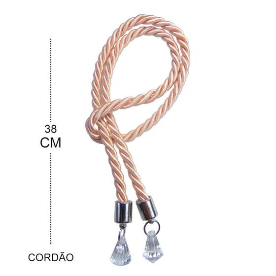 Imagem de 10 Unidades de Cordão com Pingente Cristal com Detalhe Prata