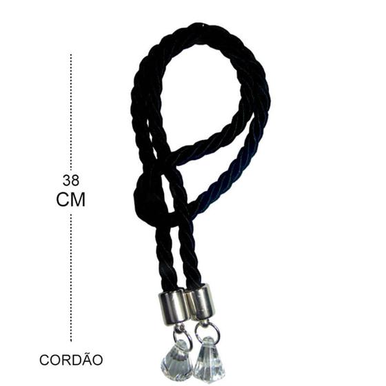 Imagem de 10 Unidades de Cordão com Pingente Cristal com Detalhe Prata