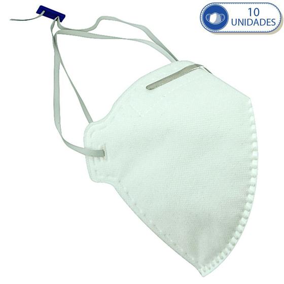 Imagem de 10 Unidades Máscaras Descartáveis KSN PFF2 Com Clipe Nasal