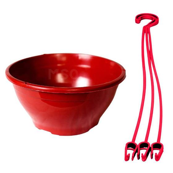 Imagem de 10 Vaso plastico Cuia 21 flores e plantas volume 2 Litros  Coloridas com hastes alça para pendurar ara cactos e suculentas