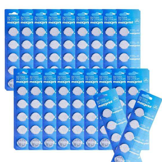 Imagem de 100 Baterias Pilhas Maxprint Cr2032 20 Cartelas Com 5 Uni