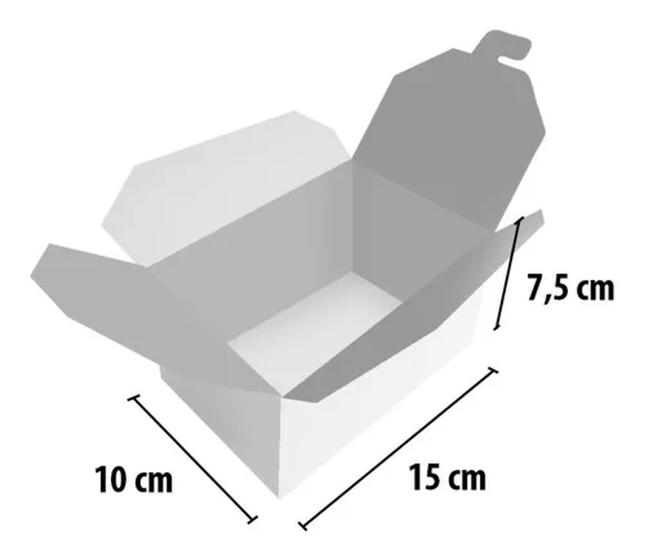 Imagem de 100 Caixa Embalagem Metalizada Batata Recheada 15x10x7,5 Cm