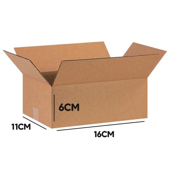 100 Caixas De Papelão Ecommerce Embalagens Tamanho Pequena 16x11x6 ...