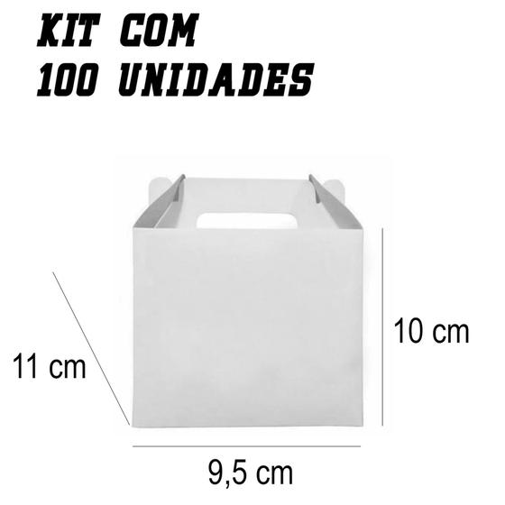 Imagem de 100 Caixinhas Com Alça Para Caneca / Xícara 325ml 9cm x 11cm x 10cm Kit