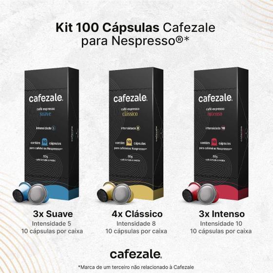 Imagem de 100 Cápsulas Café Cafezale Compatíveis Nespresso