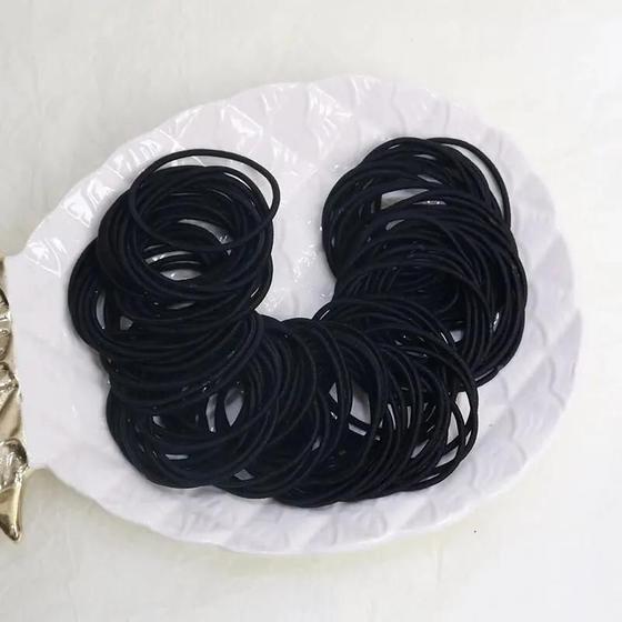 Imagem de 100 Elásticos de Cabelo Finos - Para Mulheres e Homens