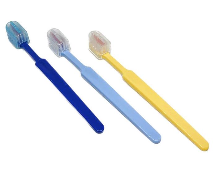 Imagem de 100 Escova dental infantil macia com protetor de cerdas