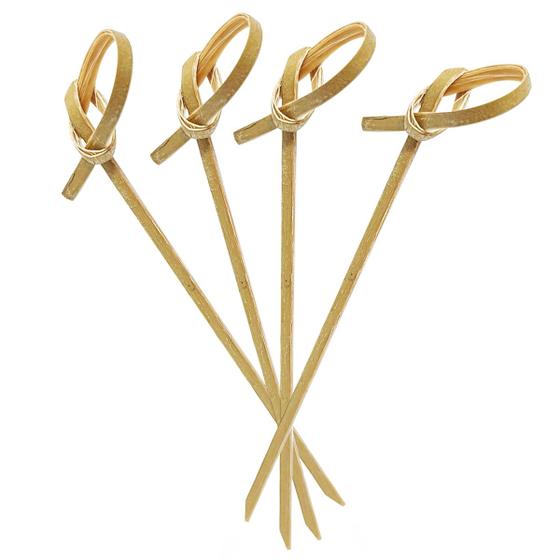 Imagem de 100 ESPETO BAMBU 9 CM COM NÓ Casa Cozinha Restaurante Festa Gastronomia