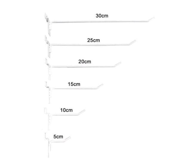 100 Ganchos Para Painel Canaletado De 25 cm Menor preço em 100 Ganchos Para Painel Canaletado De 25 cm