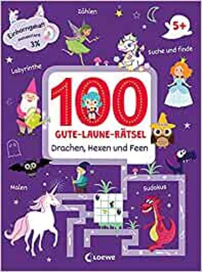 Imagem de 100 Gute-Laune-Rätsel - Drachen, Hexen und Feen: Lernspiel-Sammlung - EDITORA LOEWE