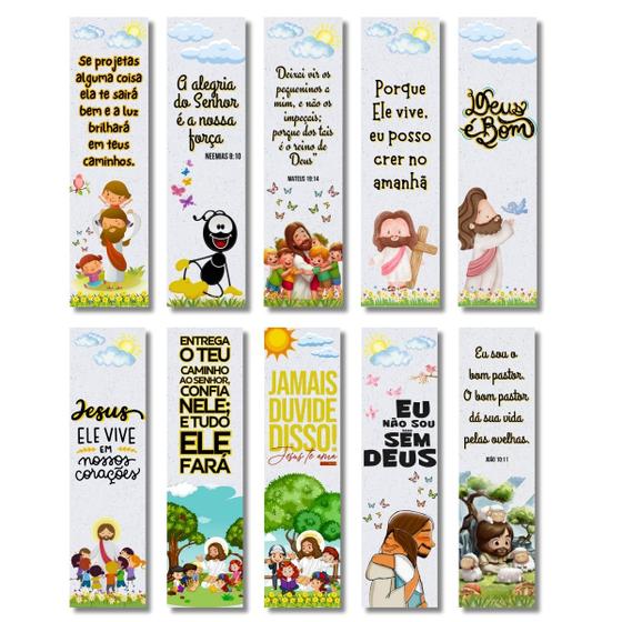 100 Marcador de Bíblia Mensagem Infantil Menor preço em 100 Marcador de Bíblia Mensagem Infantil