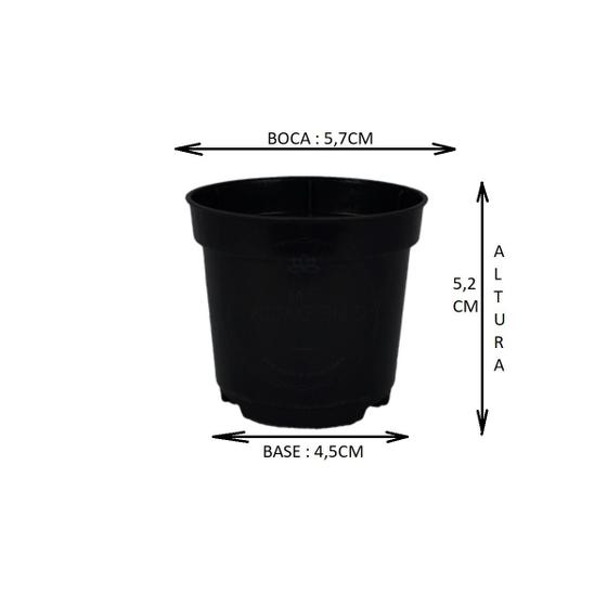 Imagem de 100 mini Vasos plástico Pote 6 Para Mini Cactos E Suculentas 80 ML