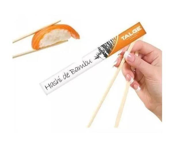 Imagem de 100 Palito Japonês Hashi De Bambu Sushi Sashimi 21Cm (1Pct)