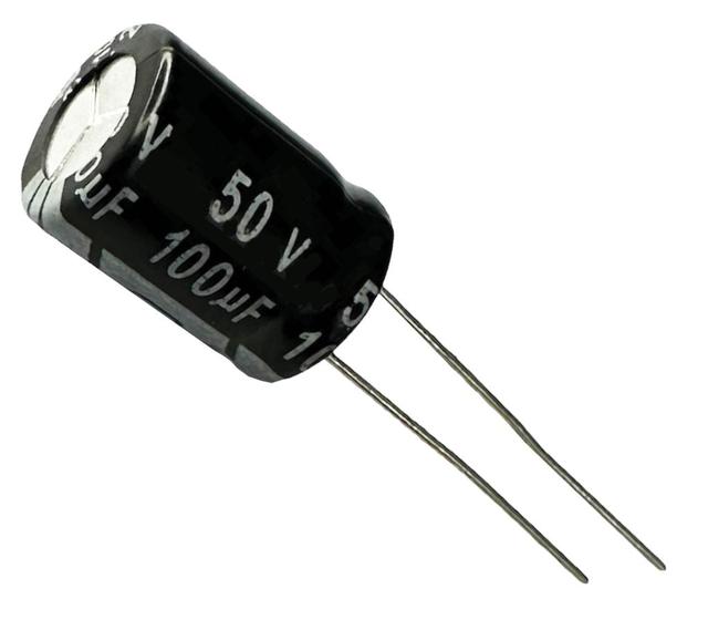 Imagem de 100 PÇS CAPACITOR ELETROLITICO 100X50V - 100UF X 50V - 105º