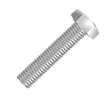 Imagem de 100 peças Parafuso Sextavado Inox 304 MA M6 6.0x16mm 6,0x16