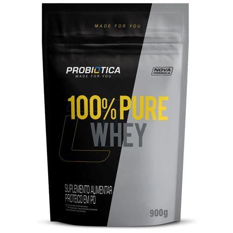 Imagem de 100% pure whey protein 900g baunilha probiotica