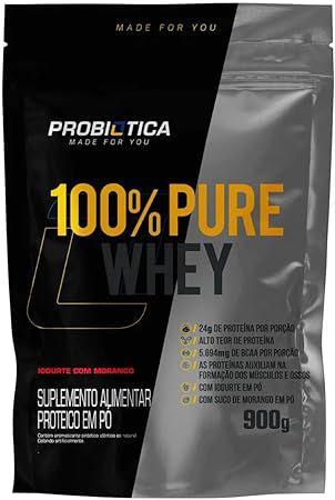 Imagem de 100% pure whey refil iogurte com morango