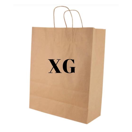 Imagem de 100 sacola kraft lisa xg bolsa delivery 