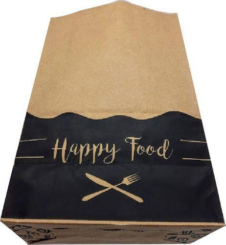 Imagem de 100 Sacos De Papel Kraft P Para Delivery De Lanches 18x28x11 (HAPPY FOOD)