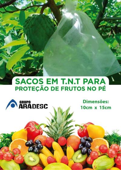 Imagem de 100 Sacos Em Tnt Para Proteção De Frutas No Pe 10 X 15 Cm