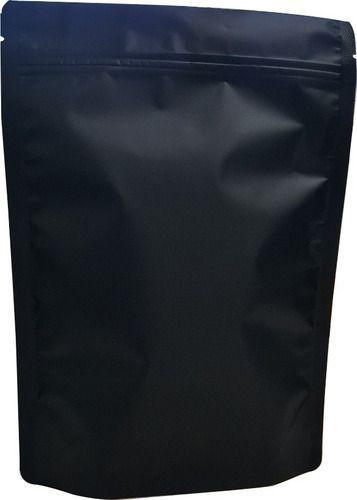 Imagem de 100 Sacos Stand Up Pouch Preto Fosco Zip Lock 17x23,5x8