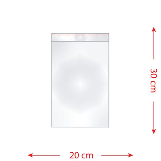 Imagem de 100 Saquinhos 20 X 30 Cm Autocolante Transparente