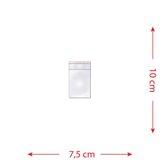 Imagem de 100 Saquinhos 7,5 X 10 Cm Autocolante Transparente