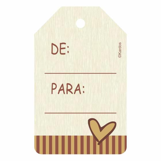 100 Tags Decorativas Etiquetas De Para 5x8cm Presentes - KARDOS ...