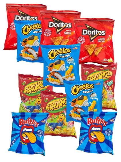 Imagem de 100 Un Mini Elma Chips Doritos + Fandangos + Cheetos Caixa