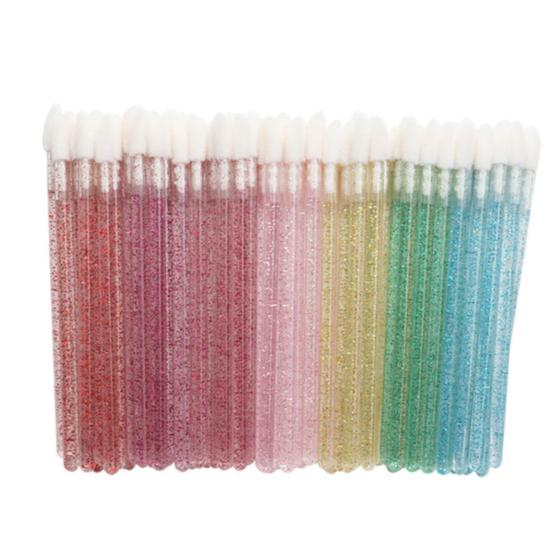 Imagem de 100 Un Pincel Aplicador De Gloss Com Glitter Descartável