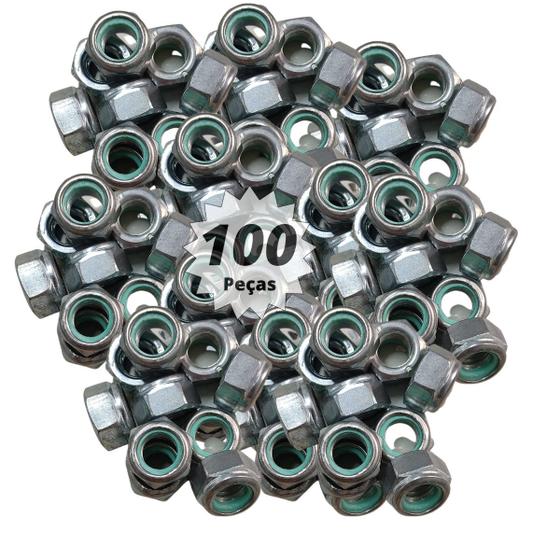 Imagem de 100 Und Porca Travante Nylon Milimetro M16 Fio 2,00 MA