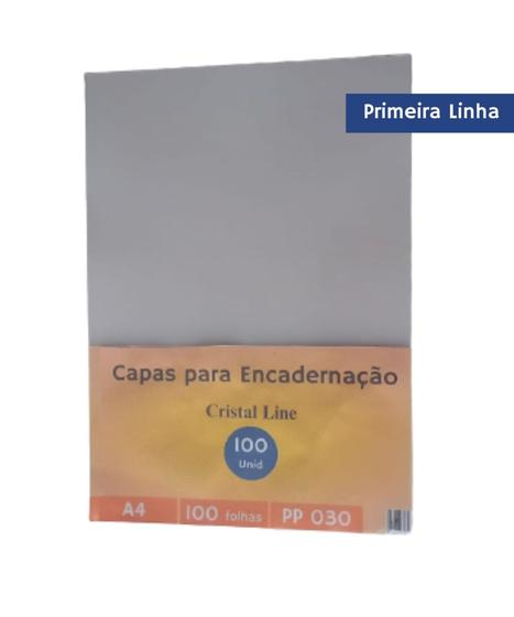 Imagem de 100 Unid Capa Encadernação A4 Transparente Cristal Line