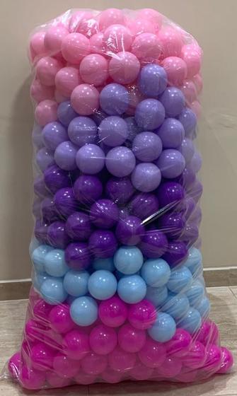 Imagem de 100 Unidades de Bolinhas Rosa, Azul, Roxa e Lilás Brinquedo Infantil, Decoração.