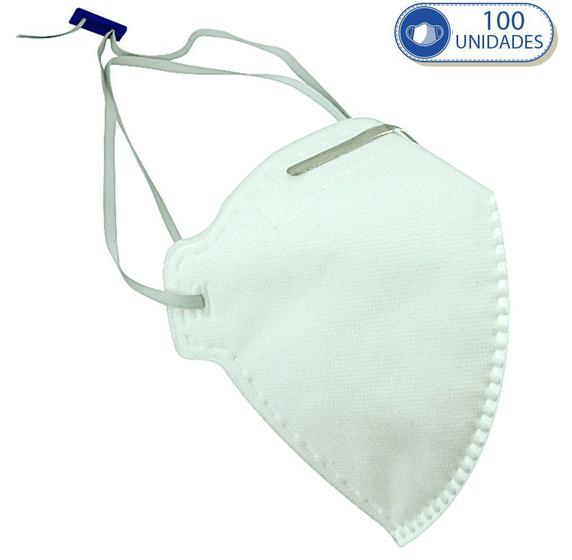 Imagem de 100 Unidades Máscaras Descartáveis KSN PFF2 Com Clipe Nasal e Elástico de Cabeça
