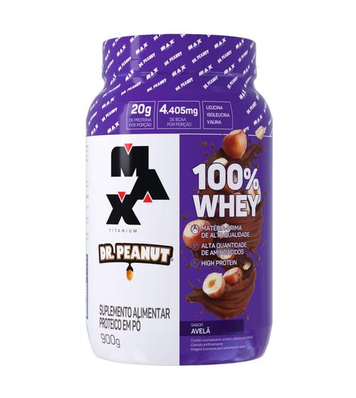 Imagem de 100% Whey Concentrado Dr. Peanut Sabor Avelã - Pote de 900g Max Titanium