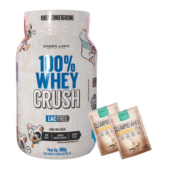 Imagem de 100% Whey Crush 900g - S/ Lactose - Under Labz + 2x Dose