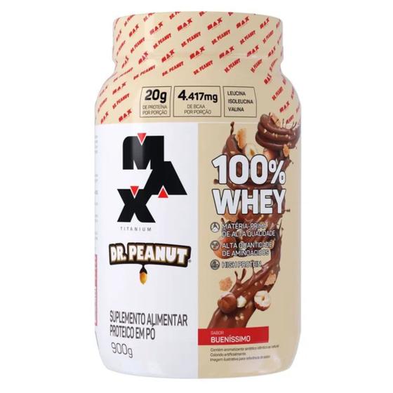 Imagem de 100% Whey Dr. Peanut Pote 900g Max Titanium