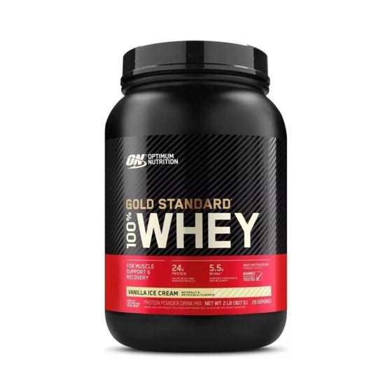 Imagem de 100% Whey Gold Standard 2lbs Vanila Ice Cream 907g  Optimum