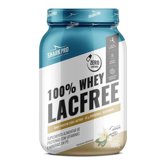 Imagem de 100% Whey LacFree Zero Lactose (900g) Baunilha - Shark Pro