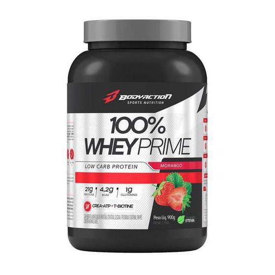 Imagem de 100% Whey Prime Morango Bodyaction 900G