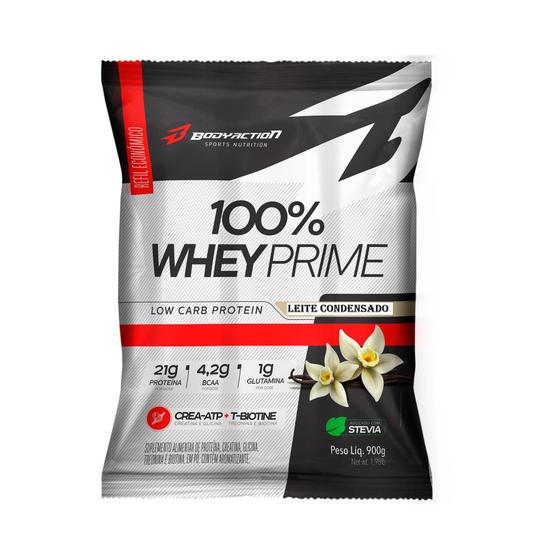 Imagem de 100% Whey Prime Refil 900g Leite Condensado - Bodyaction