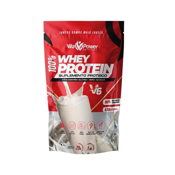 Imagem de 100% Whey Protein 1kg V6 Hyper - Vita Power - Máxima Energia e Resultados