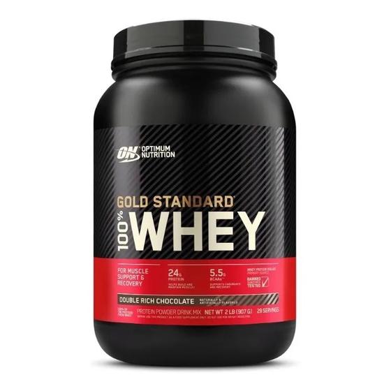 Imagem de 100% Whey Protein Gold Standard (907g) NOVO RÓTULO - Double Rich Chocolate - Optimum Nutrition