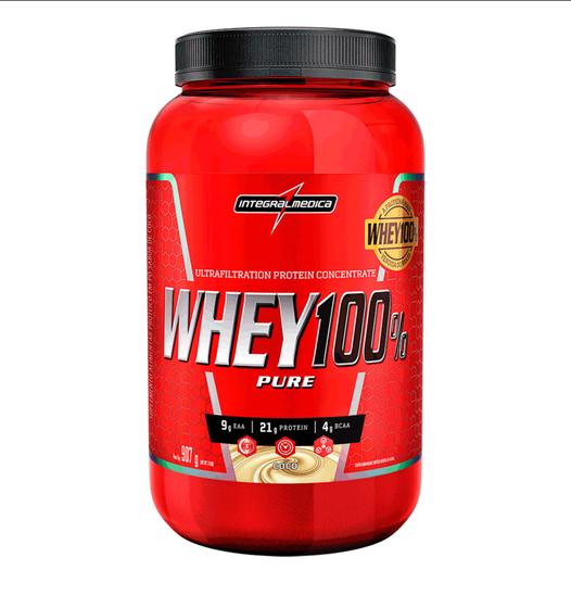 100% Whey Protein Pote de 900g - Integralmedica Menor preço em 100% Whey Protein Pote de 900g - Integralmedica